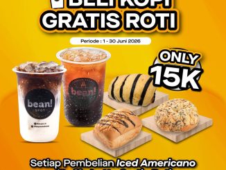 Promo Beanspot Beli Kopi Gratis Roti Mulai Rp. 15.000 dengan pembelian Iced Americano atau Caffe Latte