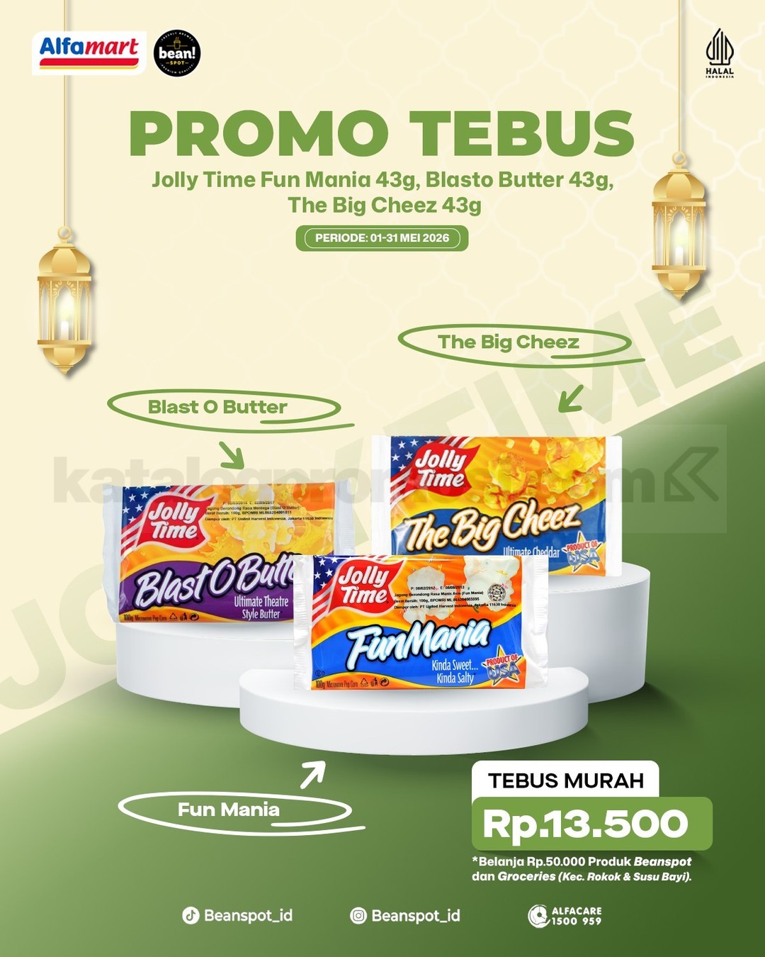 Promo Beanspot Tebus Murah Jolly Time Popcorn Rp. 13.500 Promo Beanspot Tebus Murah Jolly Time Popcorn Rp 13.500 dengan pembelian minuman pilihan