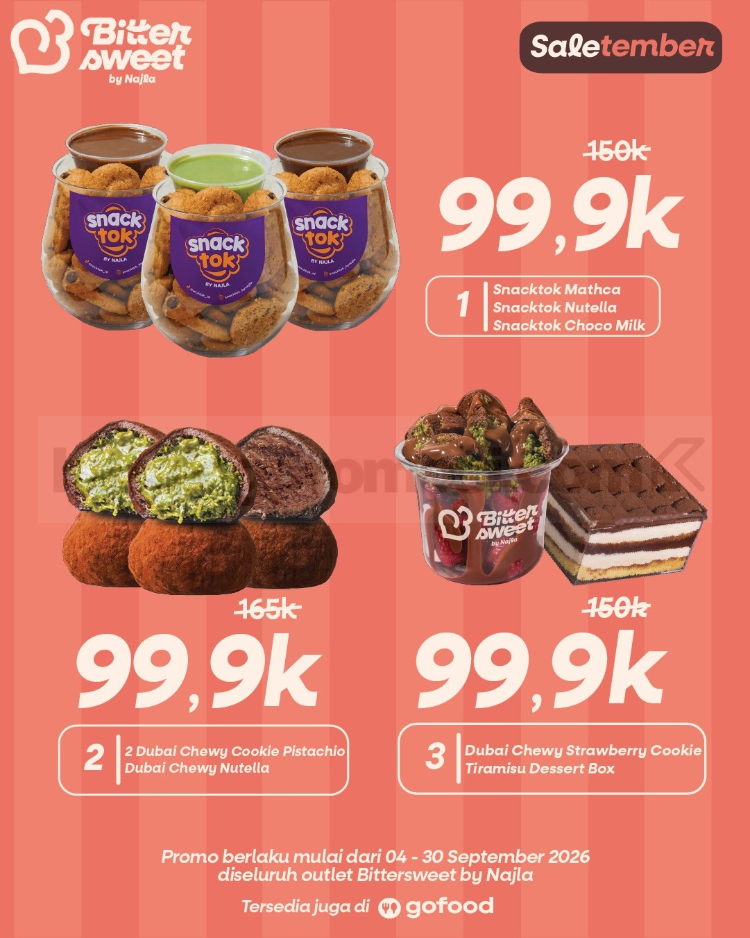 Promo Bittersweet by Najla Saletember Paket Hemat Rp99.900