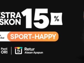 Promo Blibli Happy Hour Ekstra Diskon 15% produk olahraga dengan voucher SPORT-HAPPY