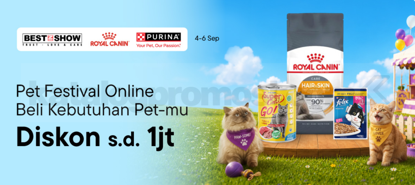 Promo Blibli Pet Festival Online Diskon hingga Rp1 Juta Promo Blibli Pet Festival Online Diskon hingga Rp1 Juta untuk kebutuhan pet supplies