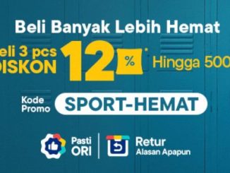 Promo Blibli Sport Beli Banyak Lebih Hemat diskon 12% max Rp. 500 ribu minimal 3 produk