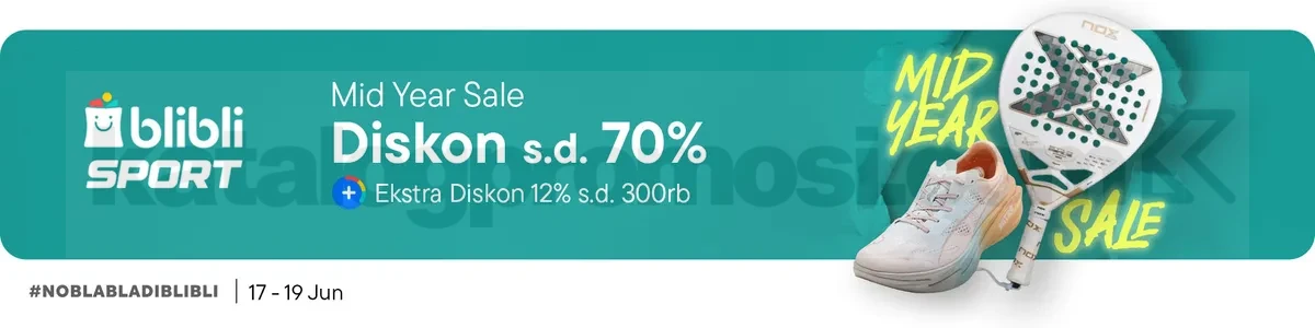 Promo Blibli Sport Mid Year Sale Diskon hingga 70% Promo Blibli Sport Mid Year Sale Diskon hingga 70% dengan ekstra diskon sampai Rp300.000