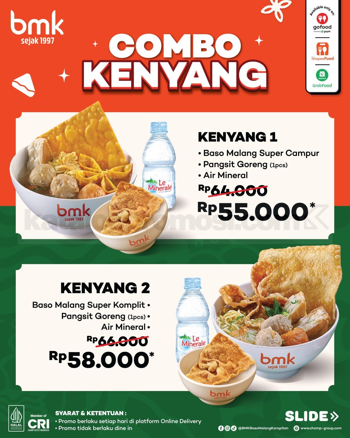 Promo BMK Combo Kenyang mulai Rp. 55.000 Promo BMK Combo Kenyang mulai Rp. 55.000 1