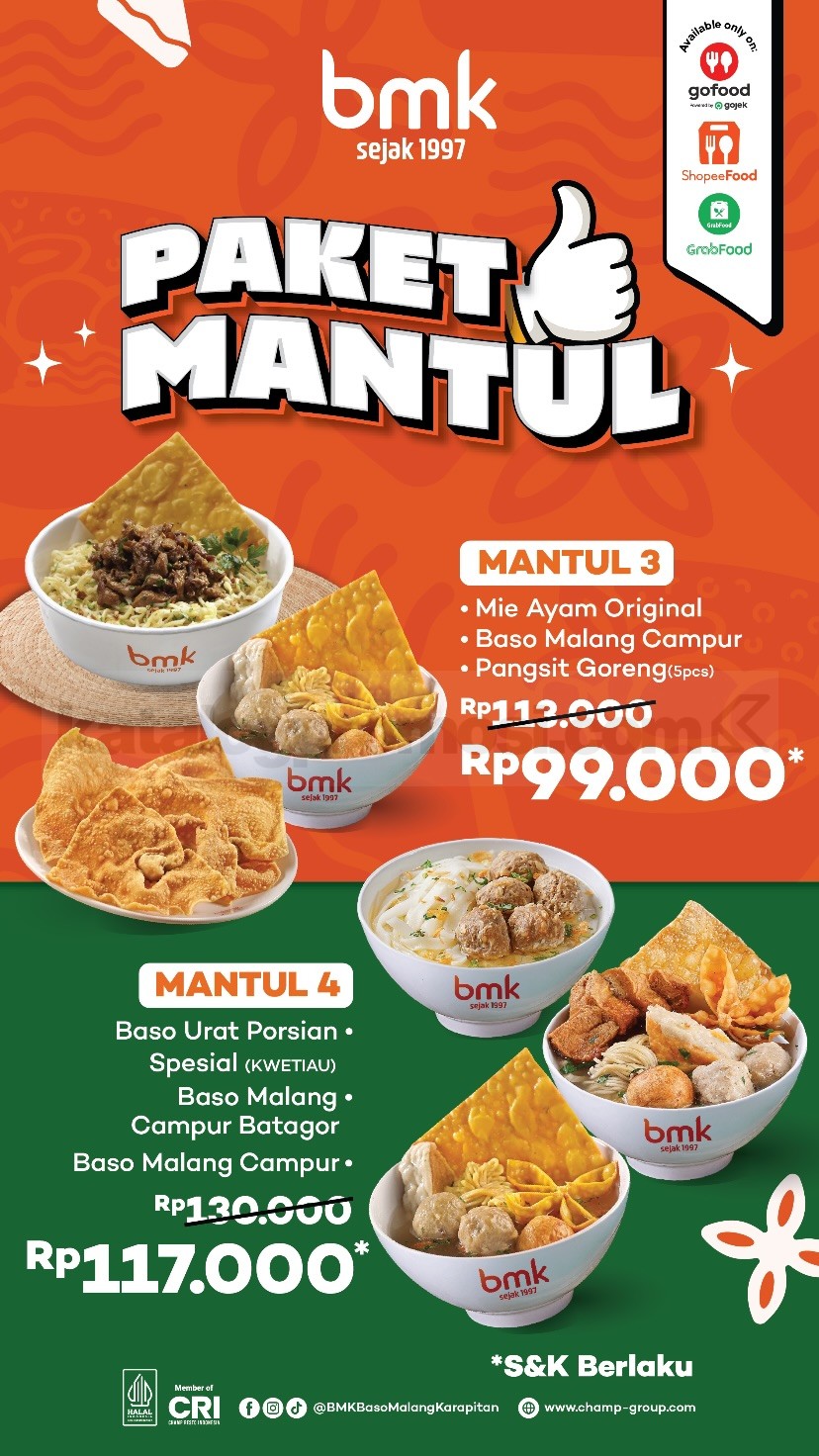 Promo BMK Paket Mantul Mulai Rp. 44 ribu Promo BMK Paket Mantul Mulai Rp. 44 ribu 1