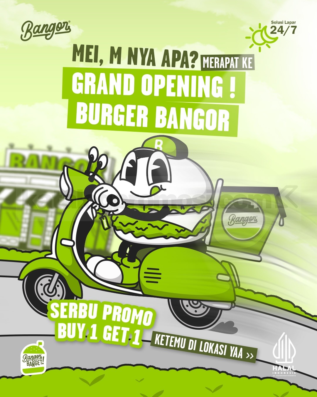 Promo Burger Bangor Grand Opening Buy 1 Get 1 Free Promo Burger Bangor Grand Opening Buy 1 Get 1 Free di Warakas, Cicadas, dan Penggilingan 29-31 Mei 2026