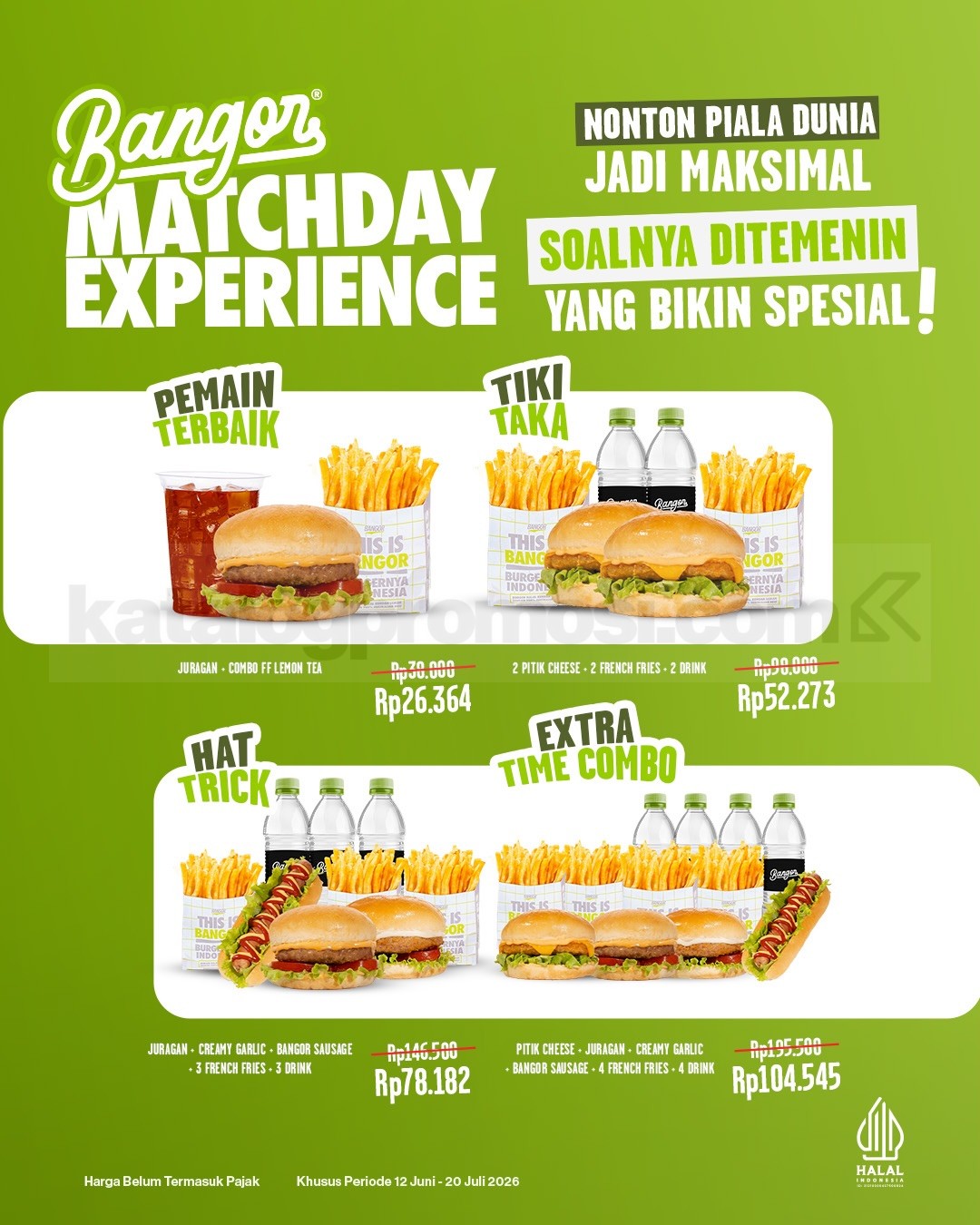 Promo Burger Bangor Matchday Experience Diskon hingga 40% Promo Burger Bangor Matchday Experience Diskon hingga 40% 1