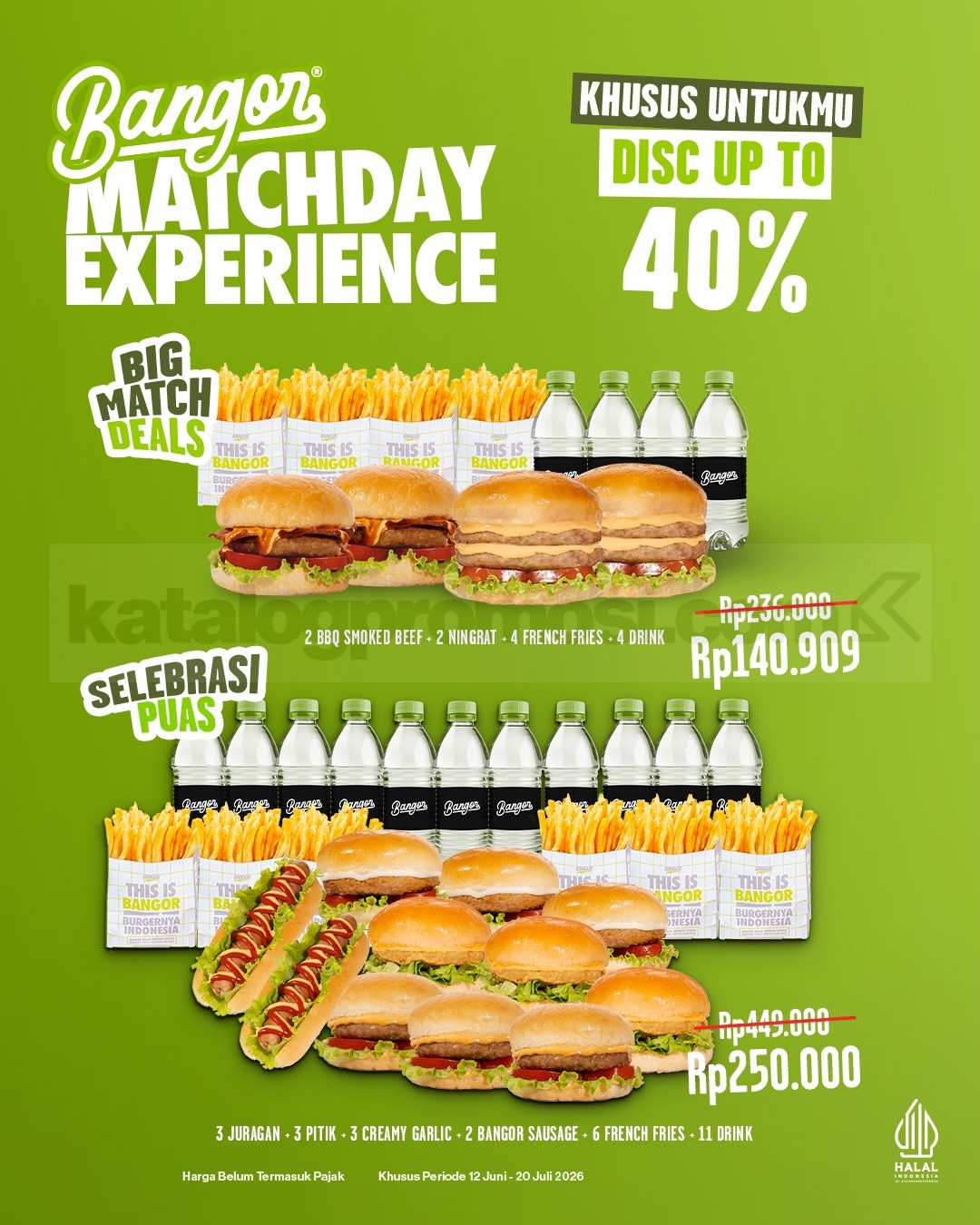 Promo Burger Bangor Matchday Experience Diskon hingga 40% Promo Burger Bangor Matchday Experience Diskon hingga 40% 2