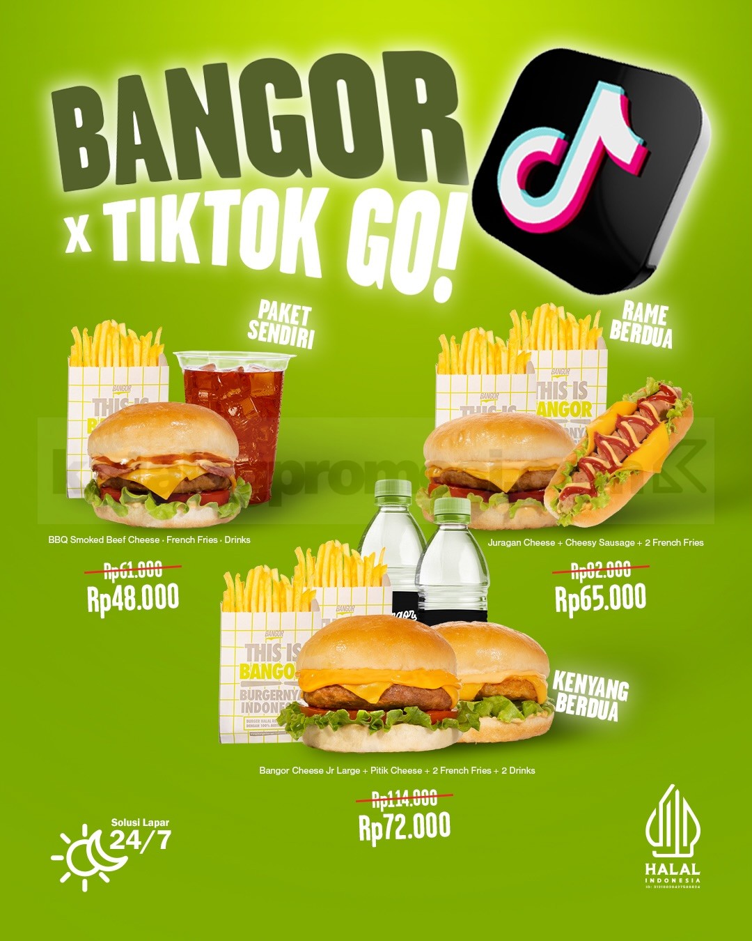 Promo Burger Bangor TikTok GO Menu Favorit Mulai Rp. 21.000