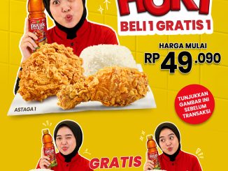 Promo CFC Hoki Awal Bulan Beli 1 Gratis 1 mulai Rp49.091 gratis Paket Astaga 2 atau Paket Astaga 3