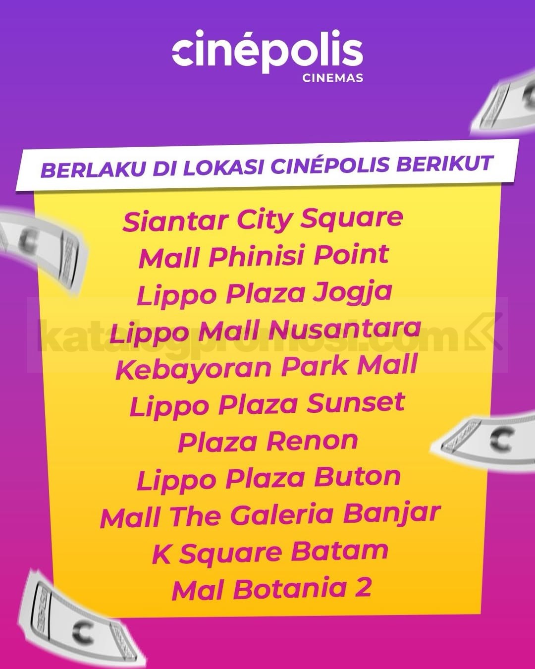 Promo Cinépolis Selasa NOMAT Nonton Hemat Rp. 25.000 Promo Cinépolis Selasa NOMAT Nonton Hemat Rp. 25.000 1