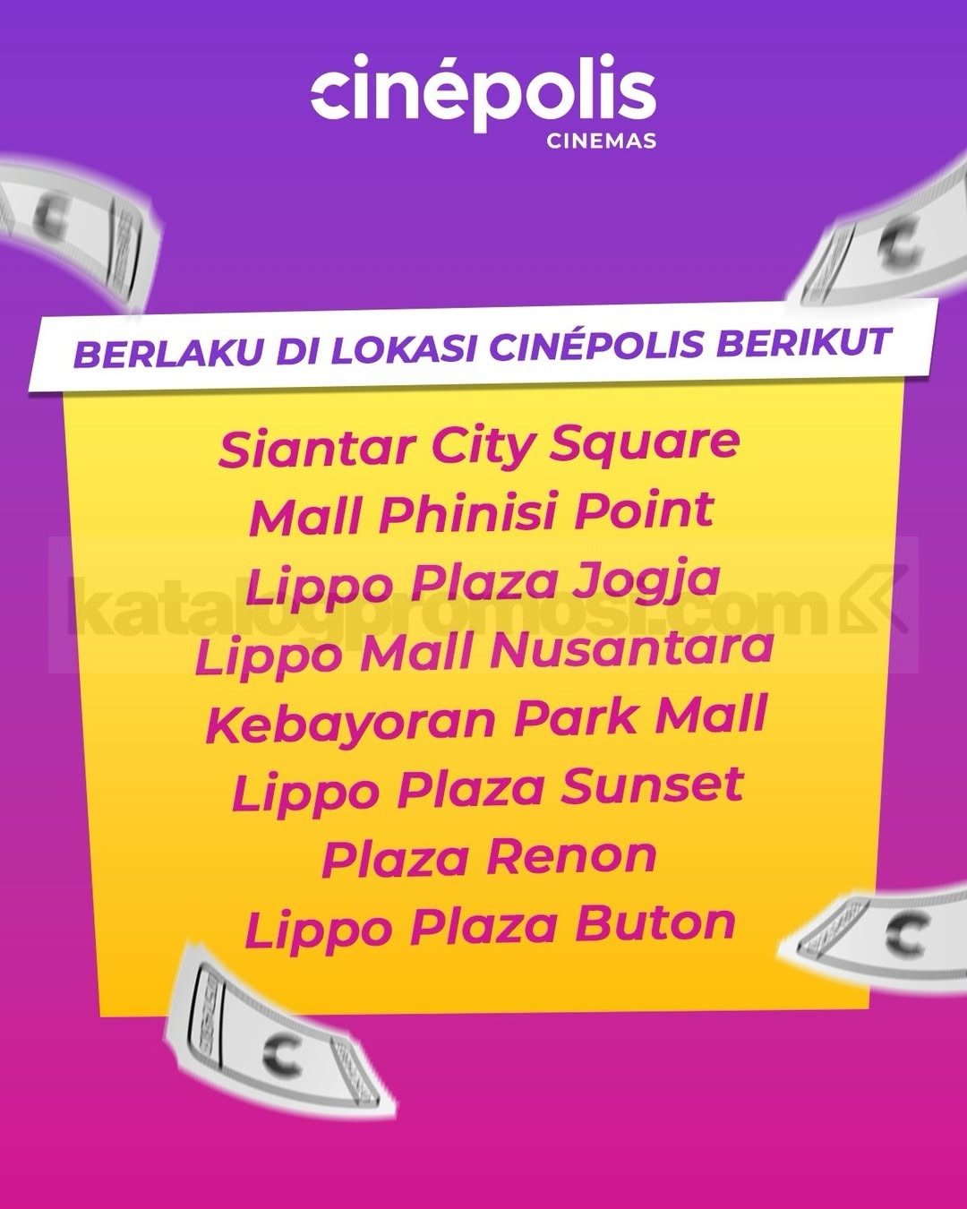 Promo Cinépolis Selasa NOMAT Nonton Hemat Rp. 25.000 Promo Cinépolis Selasa NOMAT Nonton Hemat Rp. 25.000 1