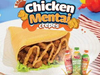 Promo Dcrepes Beli Chicken Mentai Diskon NuTea Rp. 4.545 dengan potongan minuman pilihan periode Juni 2026
