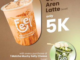 Promo Feel Matcha Coffee Aren Latte Rp. 5.000 dengan pembelian Matcha Muchy Salty Cheese