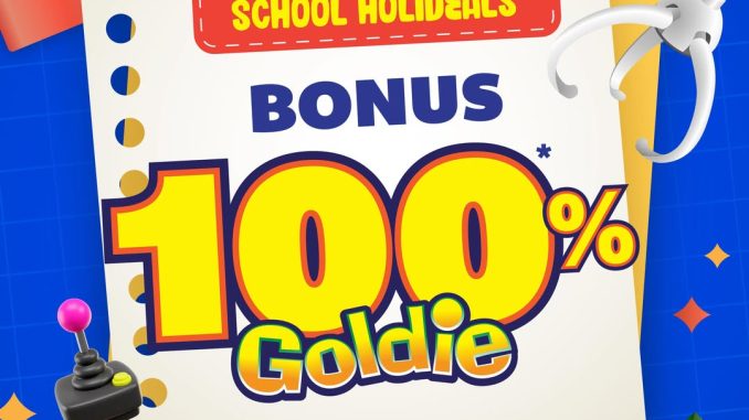 Promo Funworld Sepeser School Holideals Bonus 100% Goldie untuk tambahan saldo bermain selama liburan sekolah