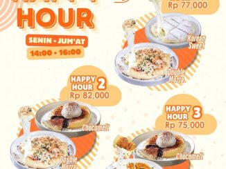 Promo Gamchi Happy Hour Menu Favorit mulai Rp. 75.000 paket mozza dan chocomelt jam 14.00 sampai 16.00