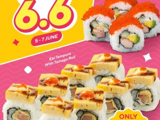 Promo Genki Sushi 6.6 Double Date Sushi Deals Mulai Rp. 66.000 paket California Roll dan Ebi Tempura With Tamago Roll