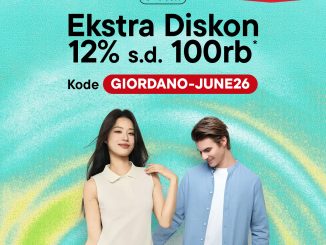 Promo Giordano Brand Sale Diskon Hingga Rp. 100.000 dengan kode GIORDANO-JUNE26 di Blibli