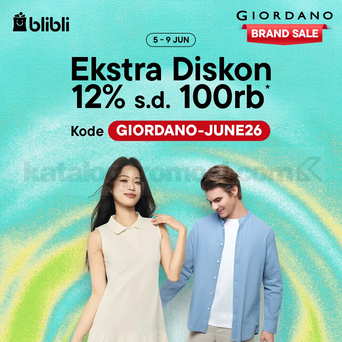 Promo Giordano Brand Sale Diskon Hingga Rp. 100.000 Promo Giordano Brand Sale Diskon Hingga Rp. 100.000 dengan kode GIORDANO-JUNE26 di Blibli