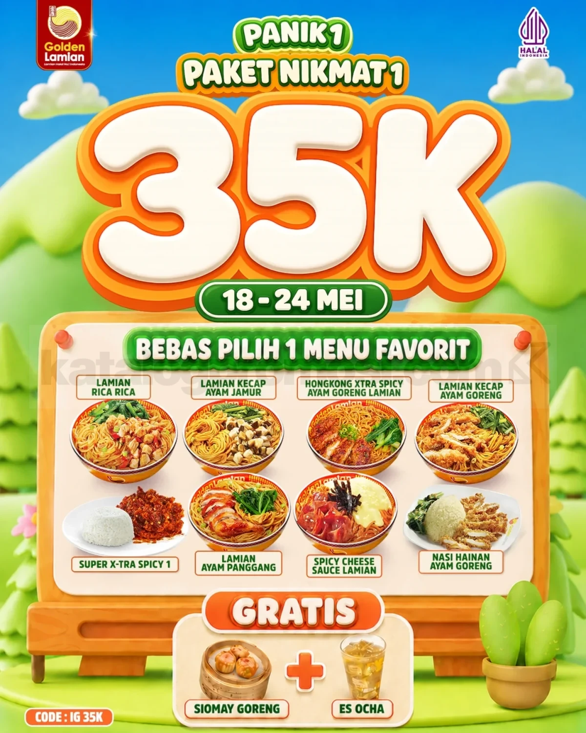 Promo Golden Lamian Paket Nikmat mulai Rp. 35.000 Promo Golden Lamian Paket Nikmat mulai Rp. 35.000 dengan paket makan lengkap bonus snack dan minuman