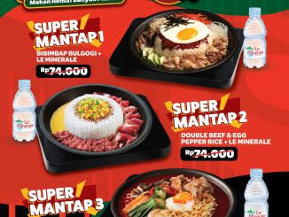 Promo Grillman Super Mantap mulai Rp69.000 dengan pilihan Bibimbap Bulgogi, Pepper Rice, dan Ramyeon