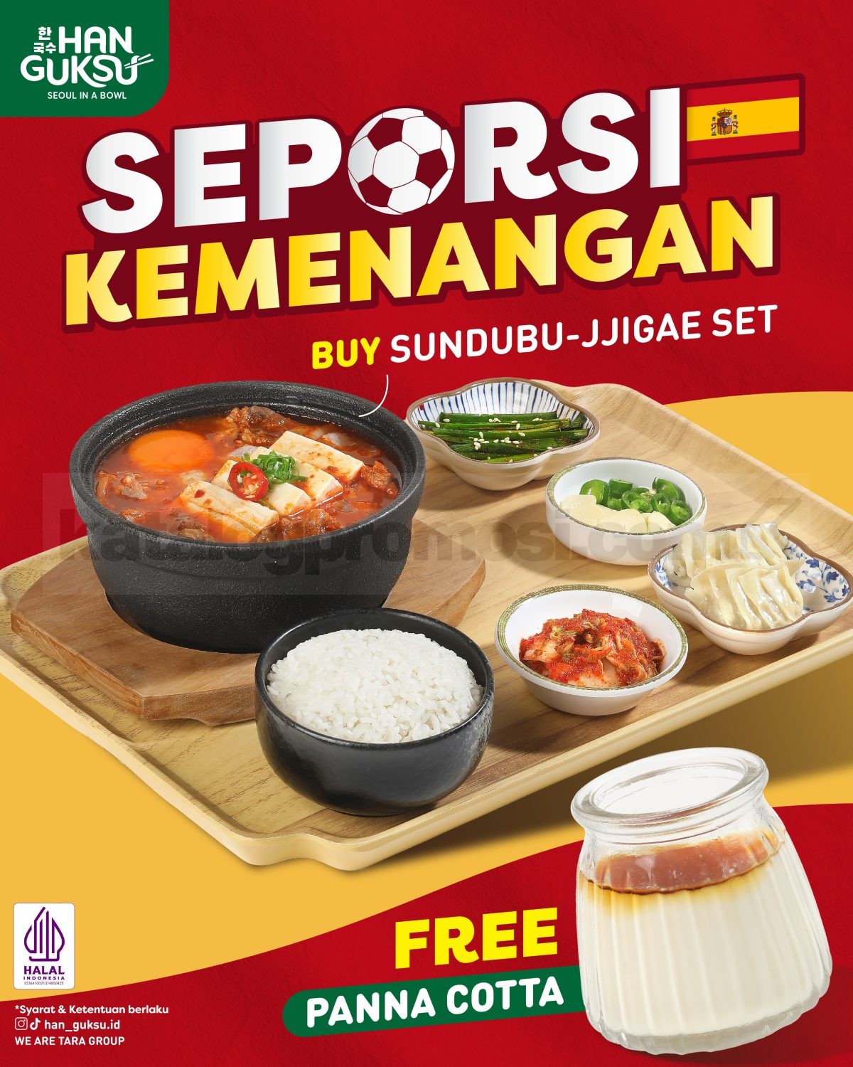 Promo Han Guksu Seporsi Kemenangan Gratis Panna Cotta Promo Han Guksu Seporsi Kemenangan Gratis Panna Cotta beli Sundubu-jjigae Set gratis dessert.