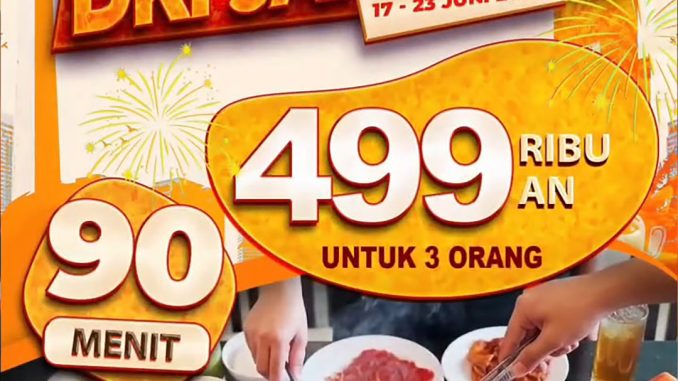 Promo Hanamasa HUT Jakarta 499 Bertiga Rp. 499.000 untuk 3 orang di outlet pilihan