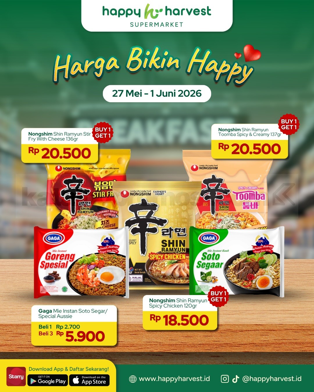 Promo Happy Harvest Weekend JSM 27 Mei - 01 Juni 2026 Promo Happy Harvest Weekend JSM 27 Mei - 01 Juni 2026