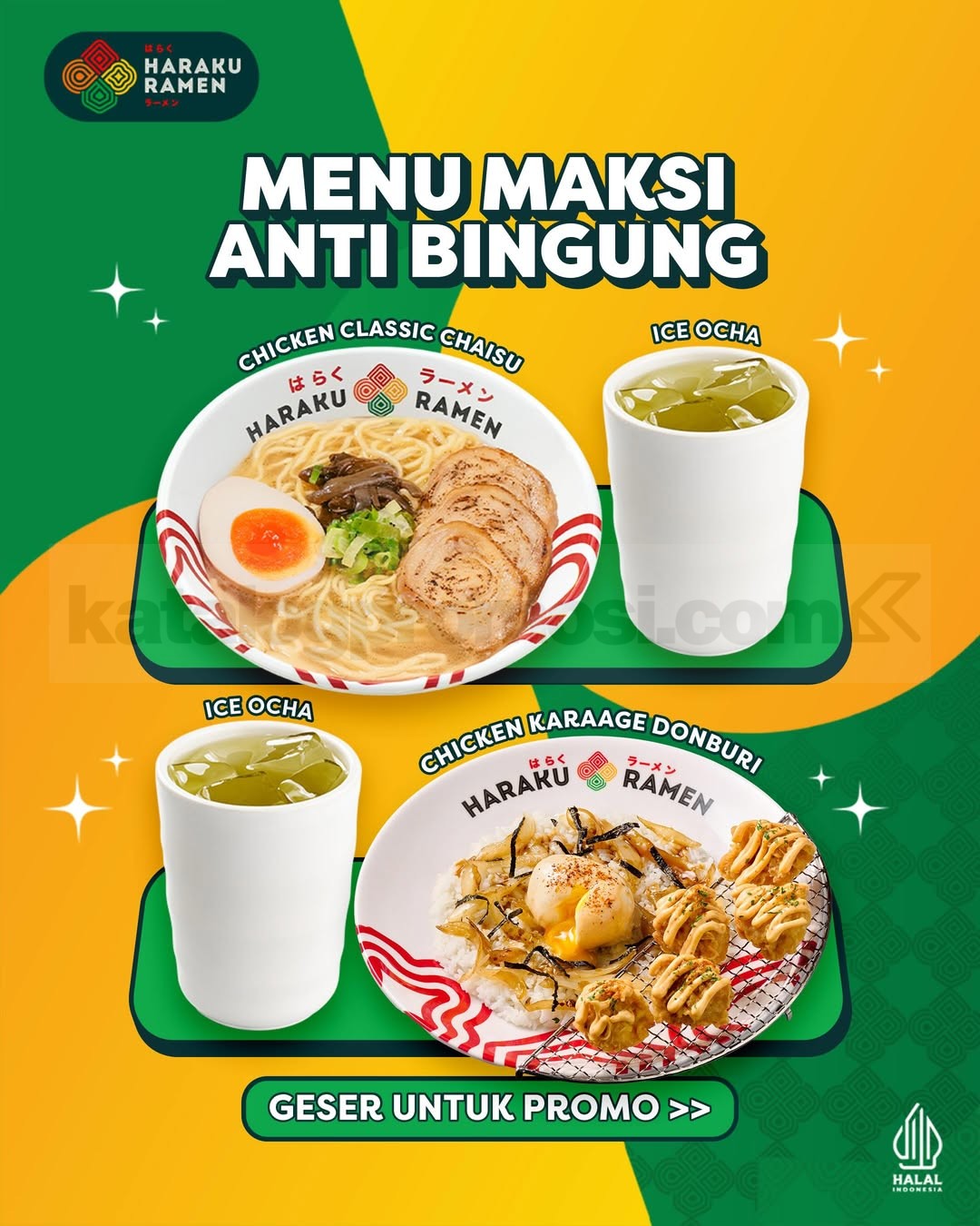 Promo Haraku Ramen RAHMAT mulai Rp. 25.000 Promo Haraku Ramen RAHMAT mulai Rp. 25.000 dengan menu ramen dan raishi hemat
