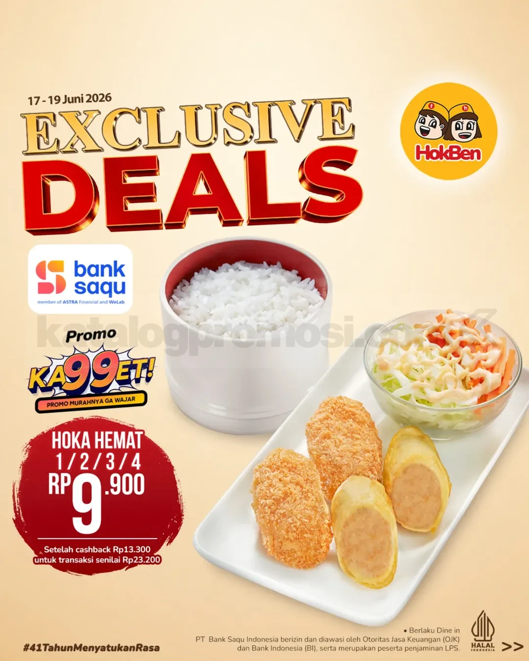 Promo HokBen Bank Saqu Hoka Hemat Rp. 9.900 Promo HokBen Bank Saqu Hoka Hemat Rp. 9.900 dengan cashback QRIS Bank Saqu