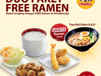 Promo HokBen Duo Paket Free Ramen mulai Rp. 32 ribuan dengan buy 2 free 1 dan buy 3 free 1