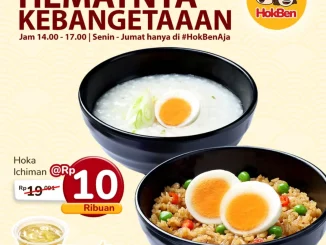 Promo HokBen Happy Hour Menu Favorit mulai Rp. 10.000 gratis Cold Ocha