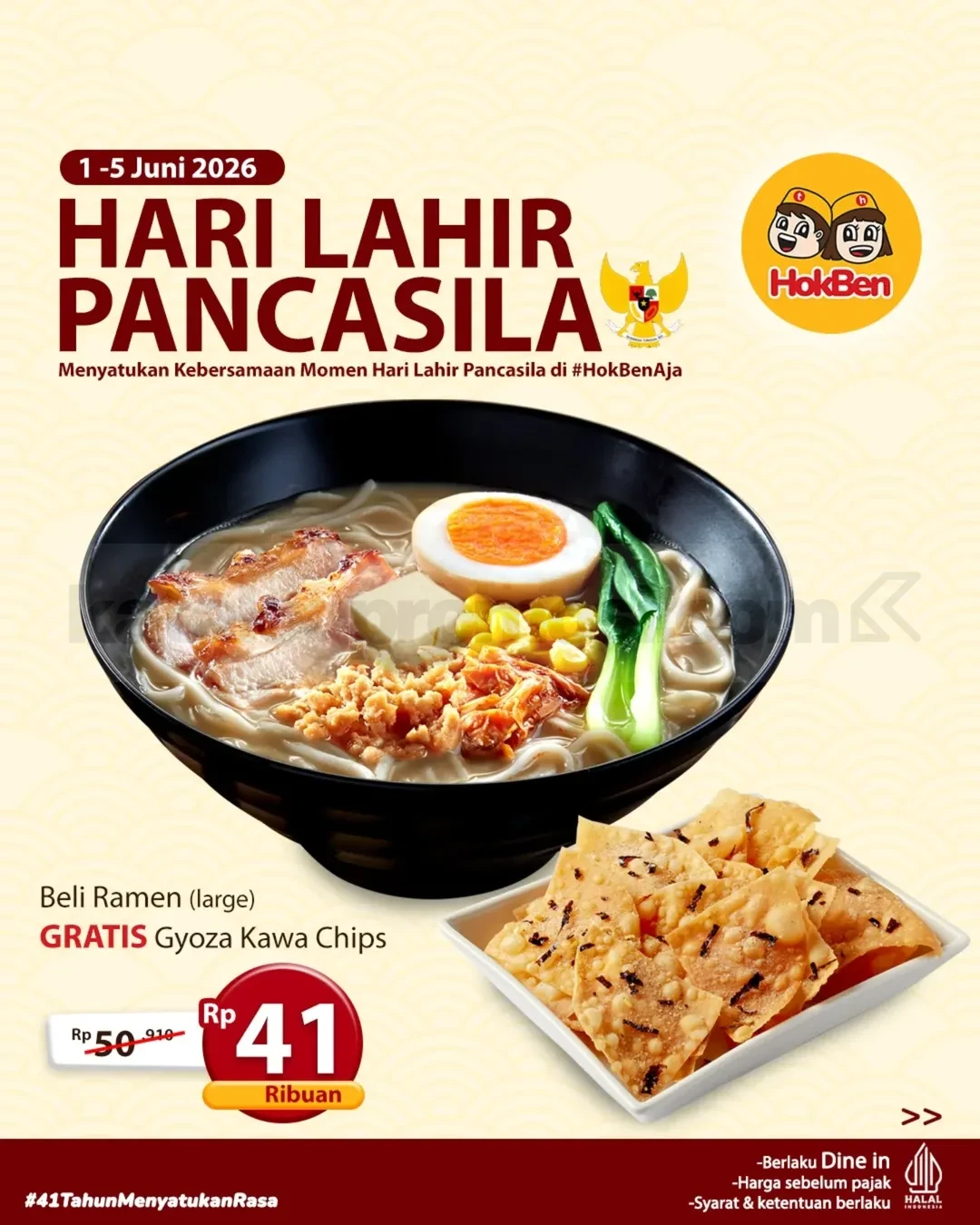 Promo HokBen Hari Lahir Pancasila Paket Mulai Rp. 36ribuan Promo HokBen Hari Lahir Pancasila Paket Mulai Rp. 36ribuan 1