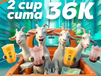Promo HopHop 2 Cup Rp. 36.000 bayar cashless berlaku 27 Mei 2026 sampai 1 Juni 2026