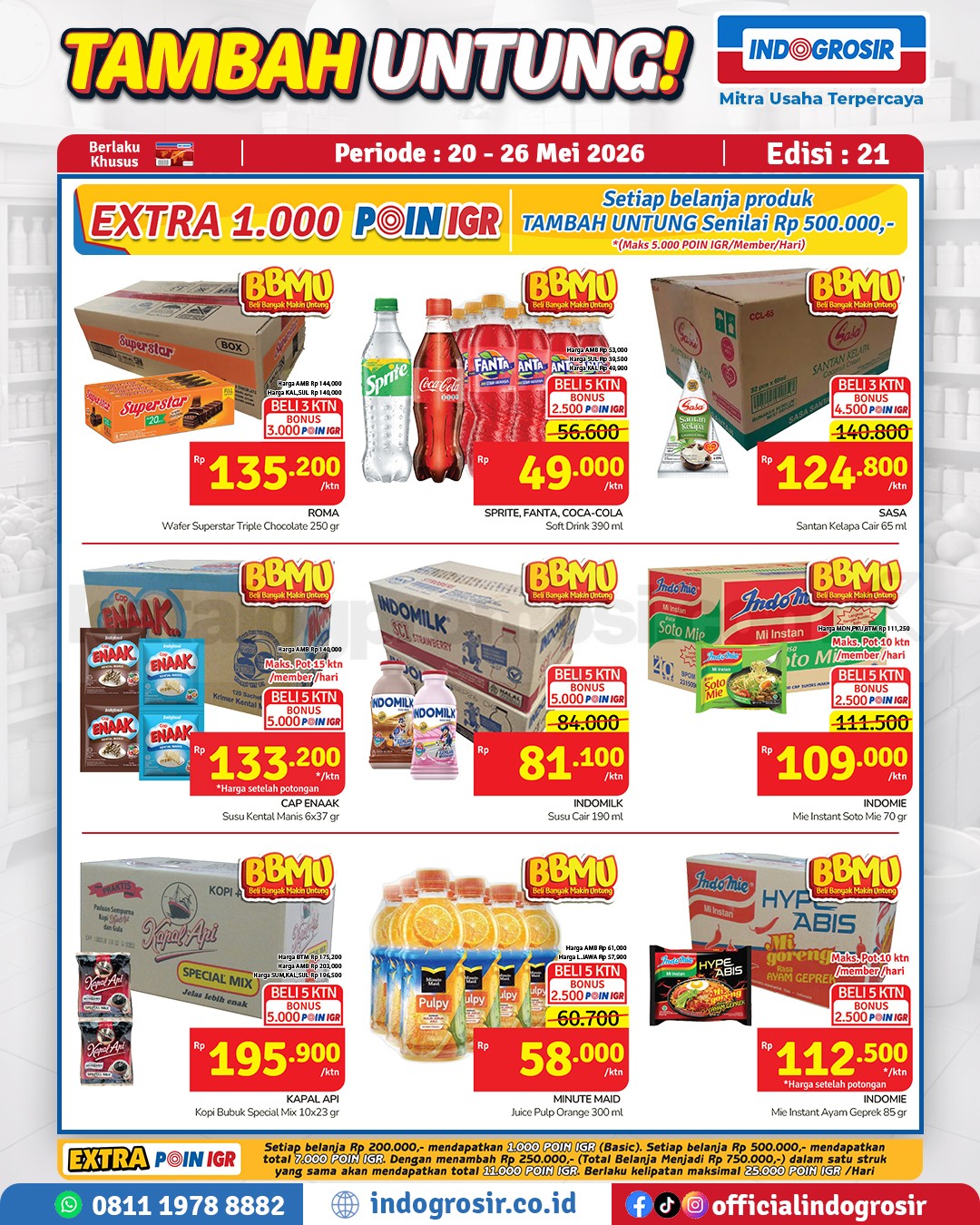 Promo Indogrosir TAMBAH UNTUNG 20-26 Mei 2026