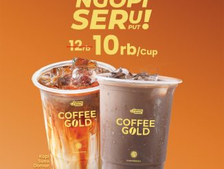Promo Indomaret Coffee Gold Ngopi Seruput Rp. 10.000 untuk Kopi Susu Domar Ice dan Mochaccino Ice