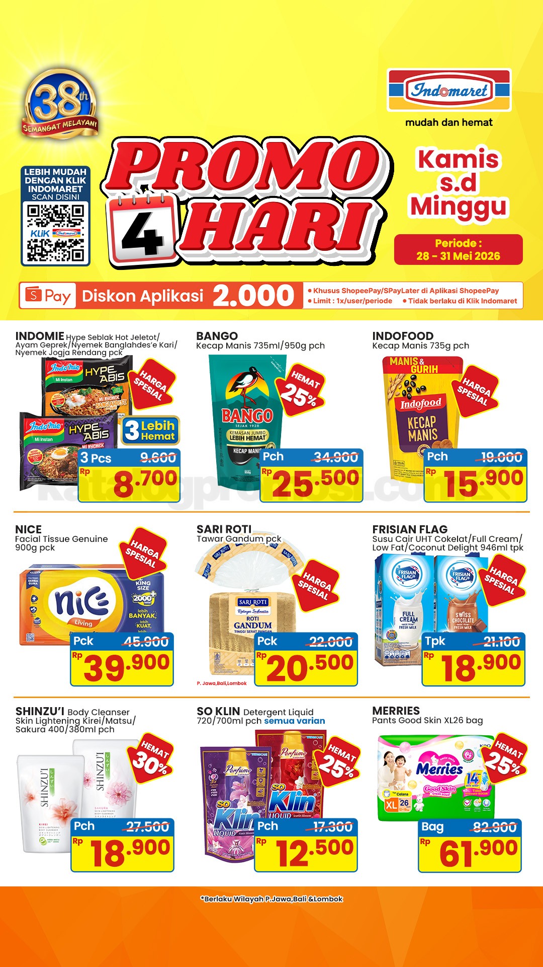 Promo JSM INDOMARET MINGGU INI 28-31 Mei 2026