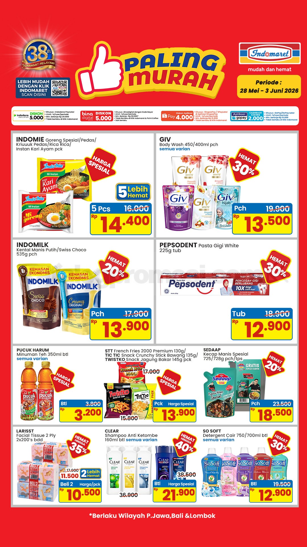 Promo JSM INDOMARET MINGGU INI 28-31 Mei 2026