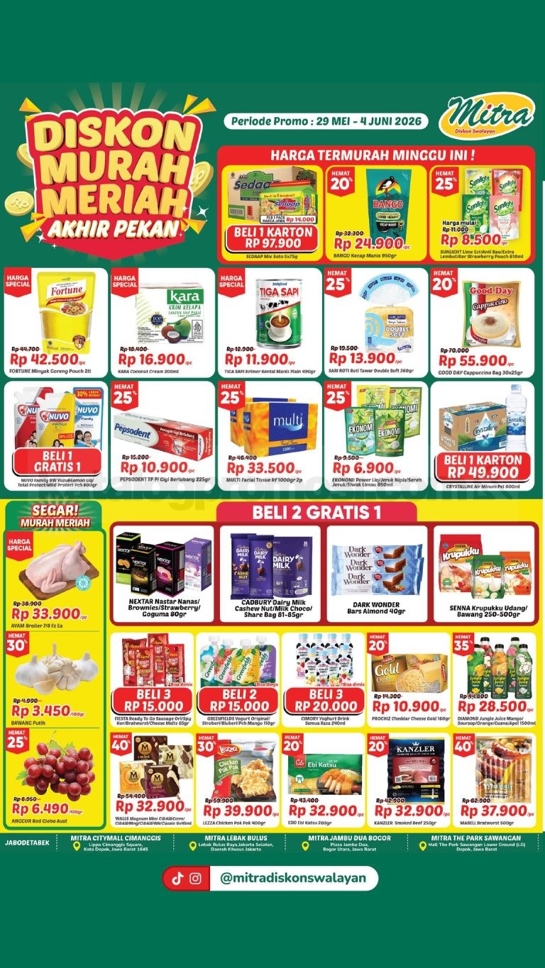 Promo JSM Mitra Diskon Swalayan Akhir Pekan 29 Mei - 04 Juni 2026