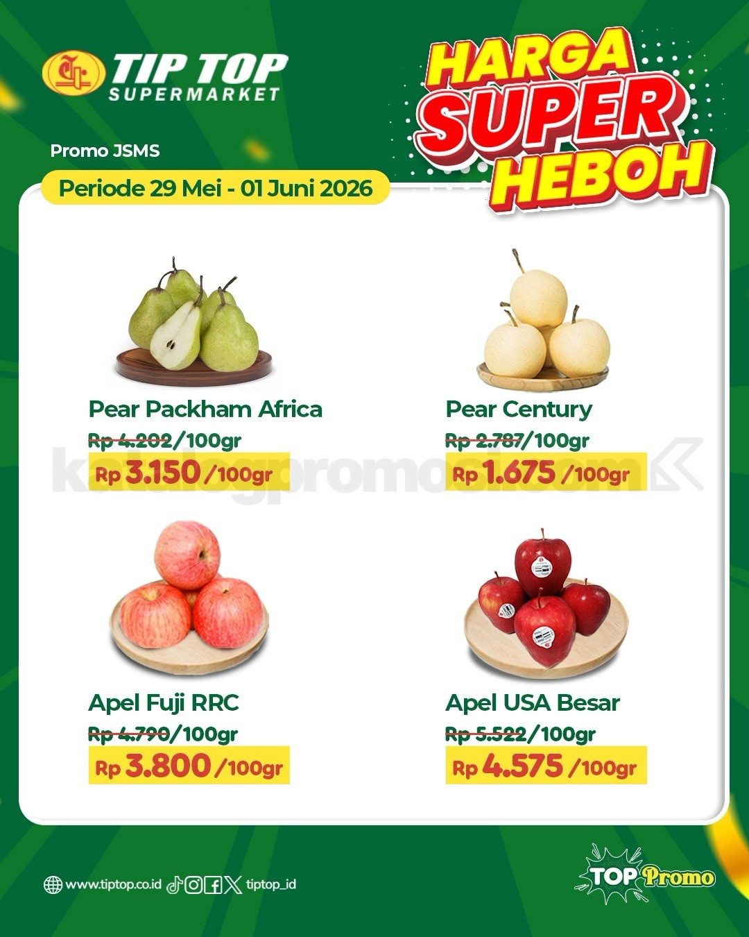Promo JSM TIP TOP Supermarket 29 Mei - 01 Juni 2026 Promo JSM TIP TOP Supermarket 29 Mei - 01 Juni 2026 2