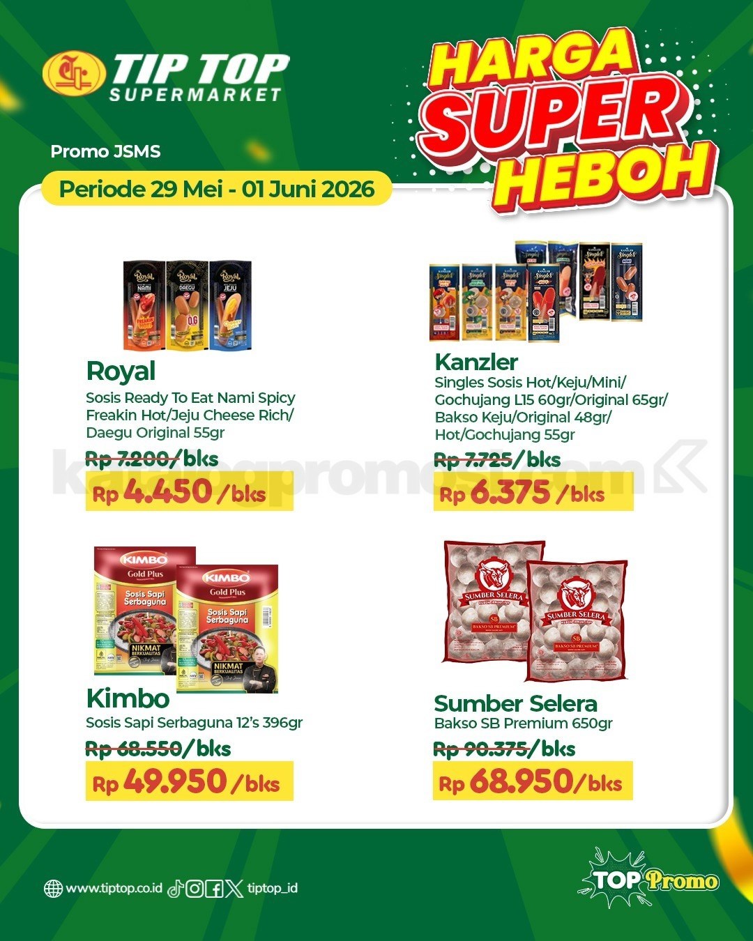 Promo JSM TIP TOP Supermarket 29 Mei - 01 Juni 2026 Promo JSM TIP TOP Supermarket 29 Mei - 01 Juni 2026 6
