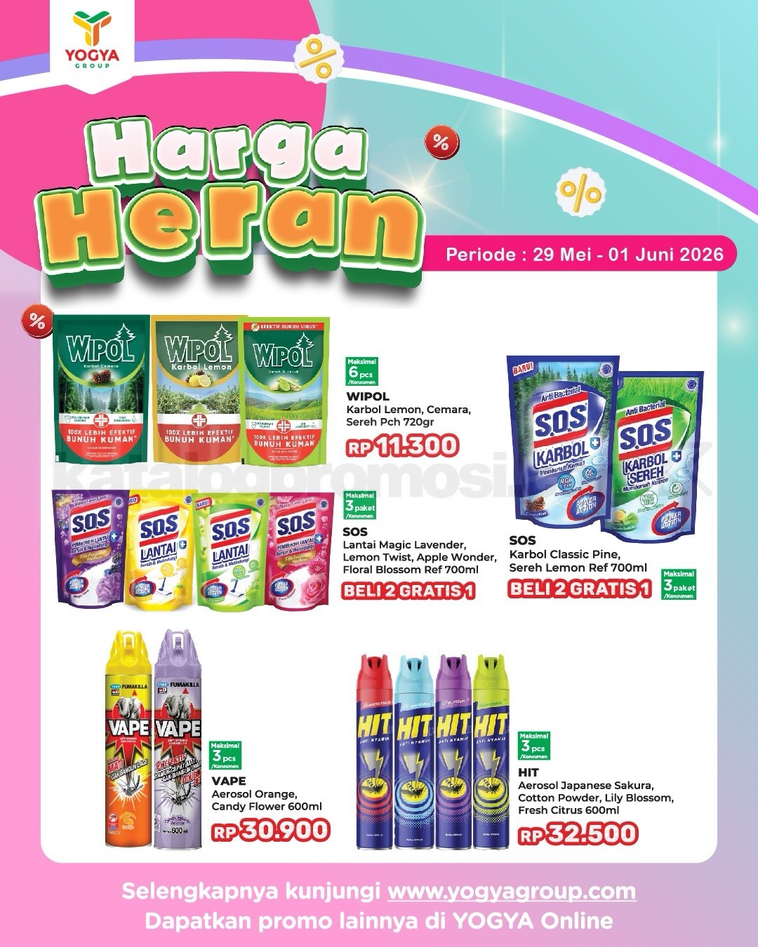 Promo JSM TOSERBA YOGYA HARGA HERAN 29 Mei - 01 Juni 2026