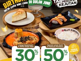 Promo Kimukatsu Birthday Treats Diskon hingga 50% untuk member Boga App dengan verifikasi KTP
