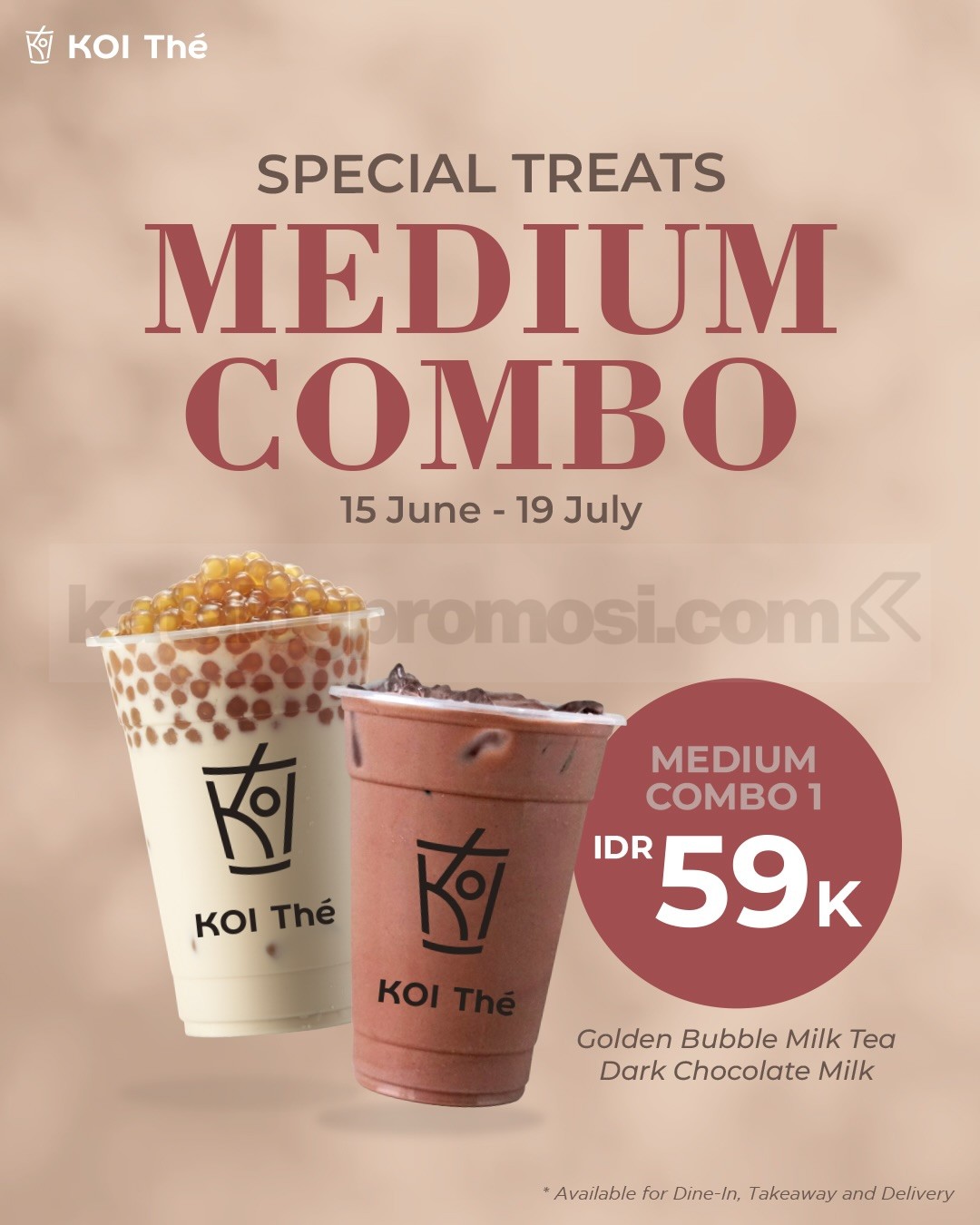 Promo KOI Thé Special Treats Medium Combo Rp. 59.000