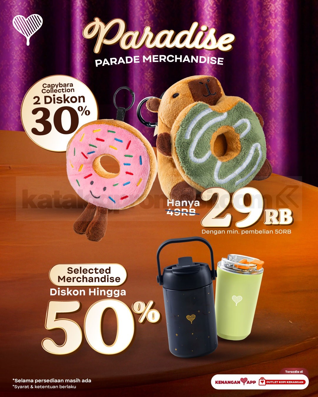 Promo Kopi Kenangan Parade Merchandise Diskon hingga 50% Promo Kopi Kenangan Parade Merchandise Diskon hingga 50% untuk Capybara Couple dan merchandise pilihan