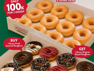 Promo Krispy Kreme Happiness Delight 2 Lusin Rp. 100.000 dengan bonus 1 lusin Original Glazed