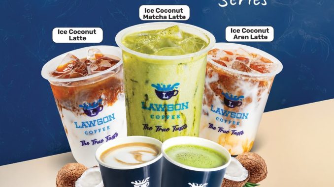 Promo Lawson Coconut Series Harga Spesial Rp. 12.000 varian latte matcha dan aren