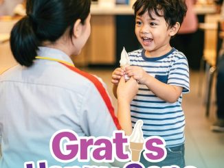 Promo McDonald's Happy Cone Vanila Gratis untuk Anak usia 3 hingga 10 tahun saat dine-in dan Drive Thru