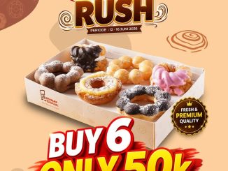 Promo Mister Donut Long Weekend Best Deal 1/2 Dozen Rp. 50.000 periode 12 Juni 2026 - 16 Juni 2026