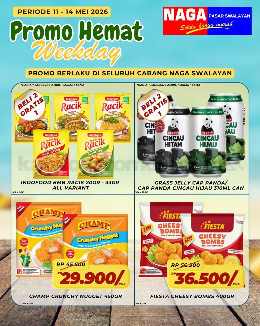 Promo Naga Swalayan WEEKDAY 11-14 Mei 2026